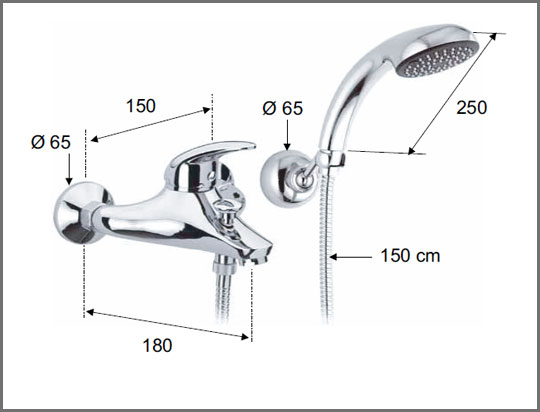 Bath/Shower Mixer : F022C3
